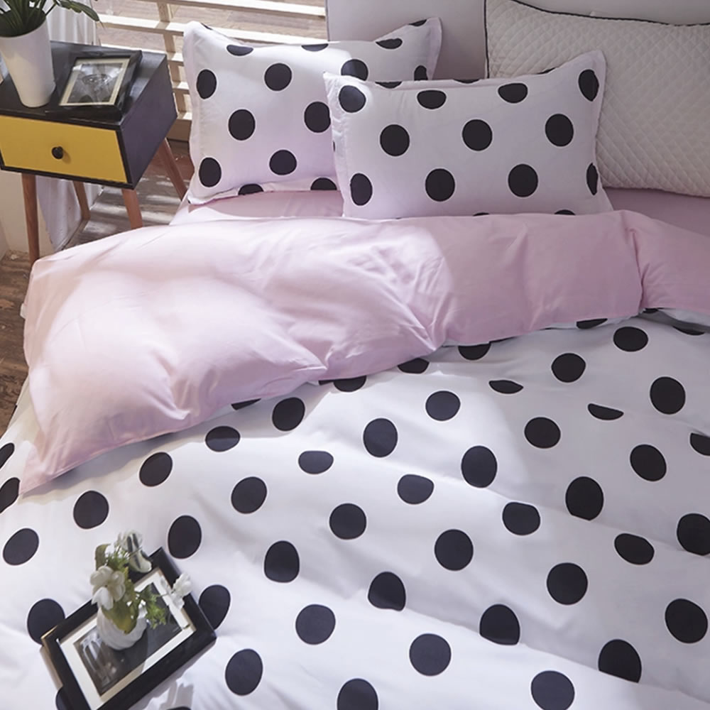 Polka Dot Bedding Set, UK Super King 6 Piece Set