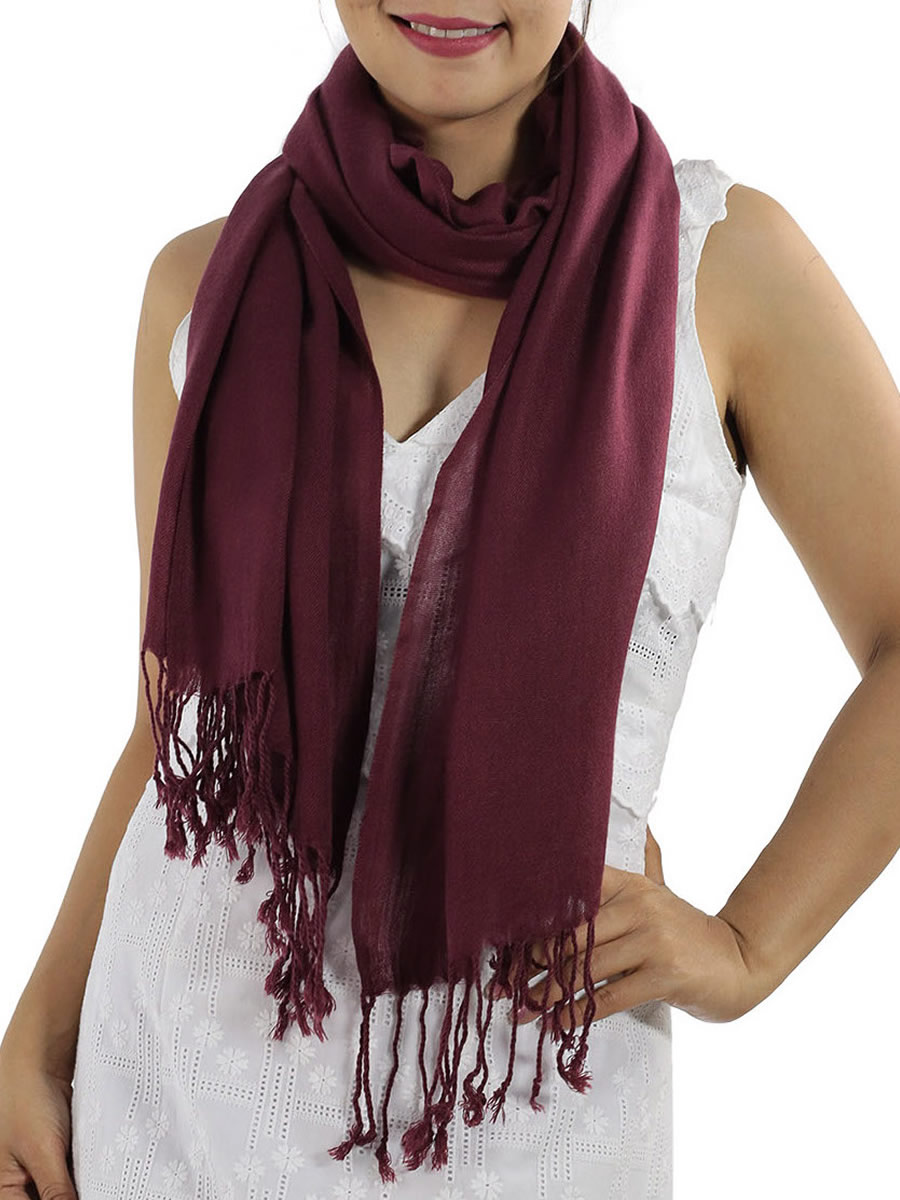 Pashmina Scarf, Burgundy