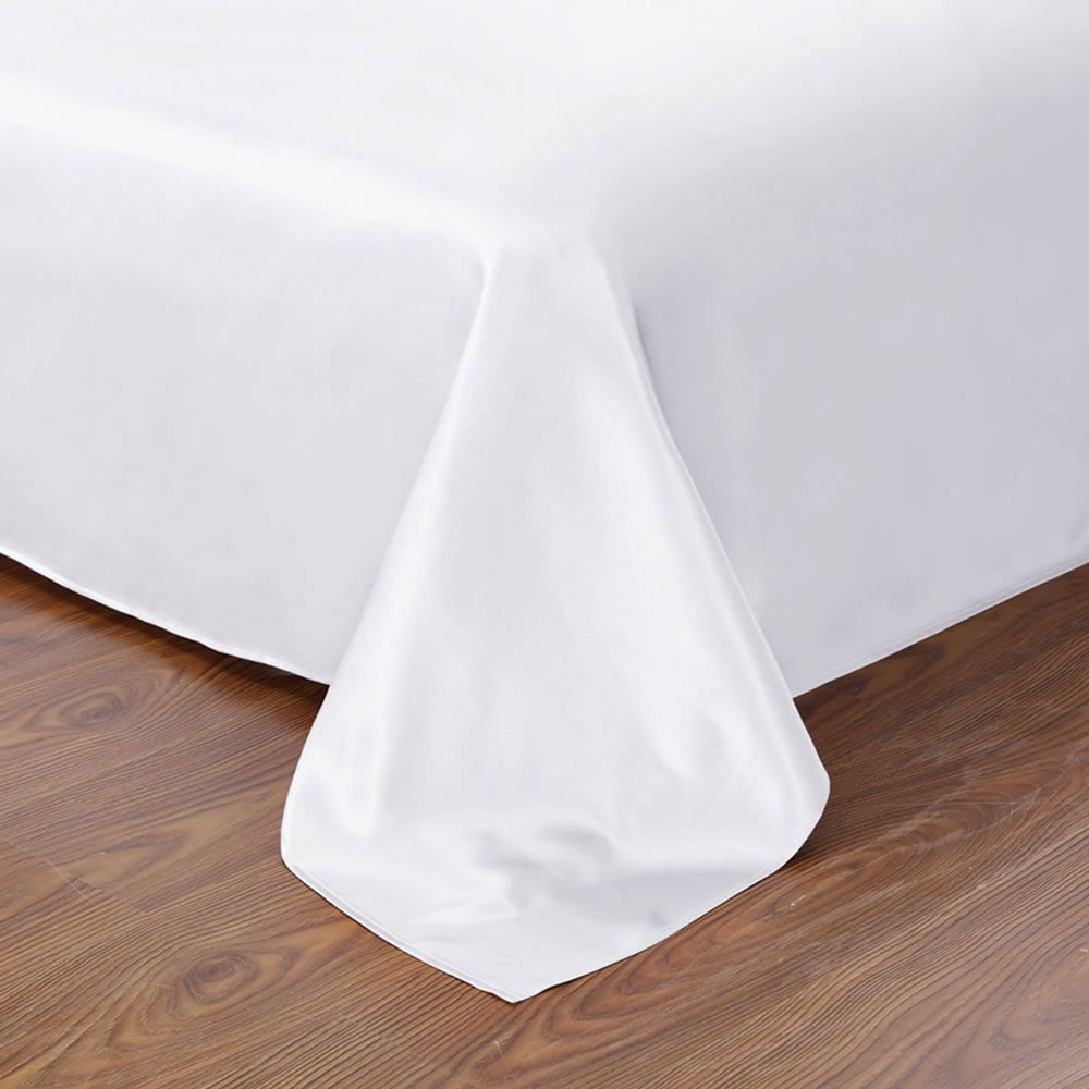 100% Pure Silk Sheet, White / Uk Super King (240Cm X 270Cm)